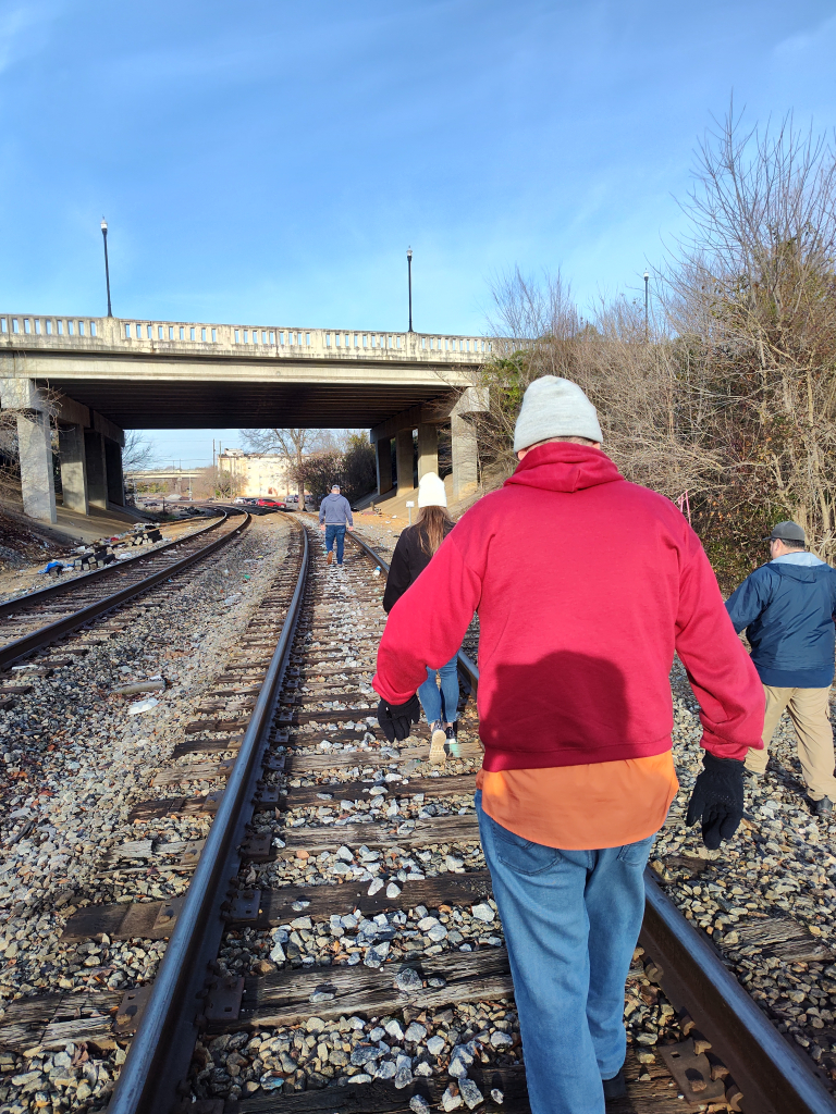 Volunteers conducting the unsheltered Point-in-Time Count in January 2025.