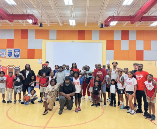 Dunk with Dads brings fathers and students together at Dorothy Height Elementary